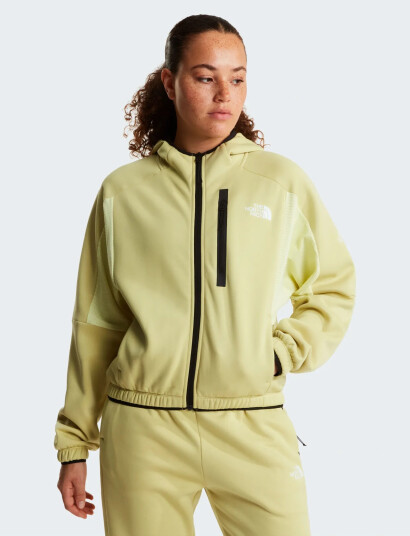 The North Face W Mountain Athletics Fleece Full Zip Jac   Yellow   L