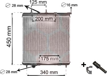 VAN WEZEL 40002298 Radiator motorkjøling
