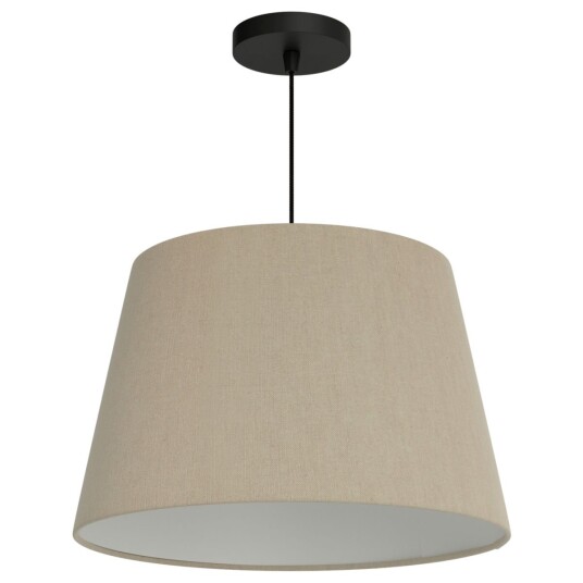 Nemec Hengelampe Olivier Lin; 25x40 cm (HxØ); Beige/Svart