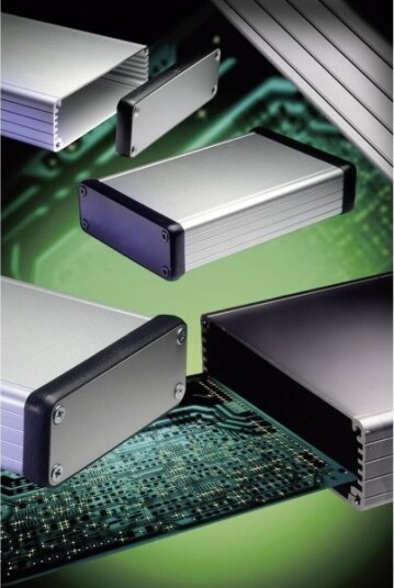 Hammond Electronics 1455C802bk Profilkabinett 80 X 54 X 23 Aluminium Sort 1 Stk