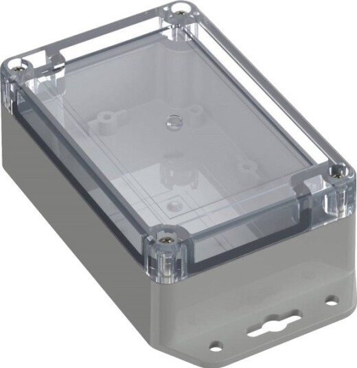 Tru Components TC 10860568 Flensskap 120 × 80 × 45,2 mm Polykarbonat Lys Grå