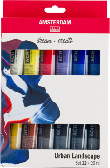 Amsterdam Akrylfarge Urban Landscape Set 12 x 20 ml Amsterdam Akrylfarge Urban Landscape Set 12 x 20 ml
