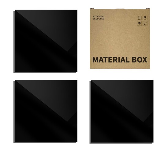 xTool 3mm Black Acrylic 30x30cm - 3pcs xTool 3mm Black Acrylic 30x30cm - 3pcs