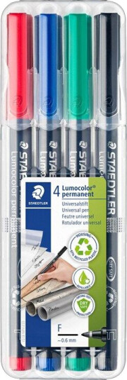 Staedtler Universal pen Lumocolor perm F 4pcs Staedtler Universal pen Lumocolor perm F 4pcs