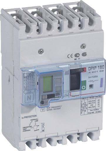 Legrand DPX3 160 Termisk Sikring + Jordfeil 4P 125A 50kA