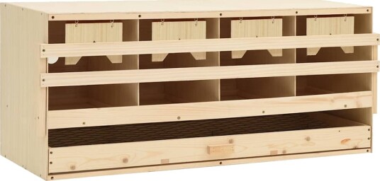 vidaXL Hekkeboks 4 rom 106x40x45 cm heltre furu