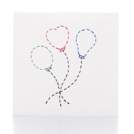 Others - Kort m/konvolutt ballong 13x13 cm