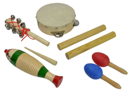 Barne percussionsett med 5 deler Barne percussionsett med 5 deler