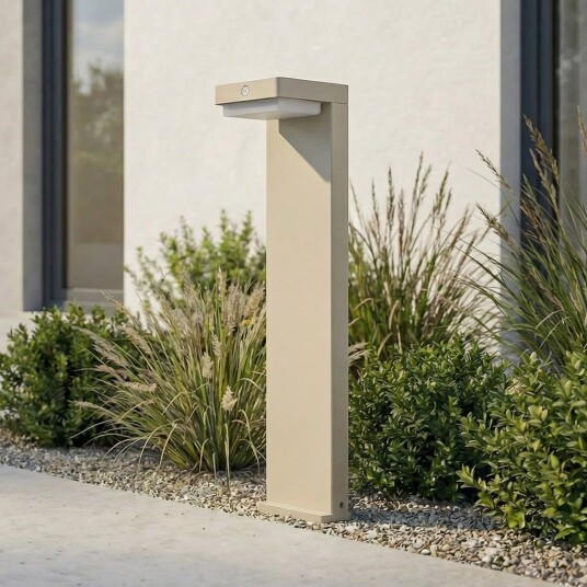 Utelampe Lindby Eleazar dimmbar Beige Terrasse Aluminium 13 51.3 Beige