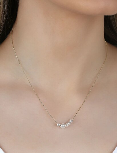 SNĂ of Sweden Karan Neck 40 G/White 40 Cm Gold ONE SIZE 40 cm SNĂ of Sweden Karan Neck 40 G/White 40 Cm Gold ONE SIZE 40 cm
