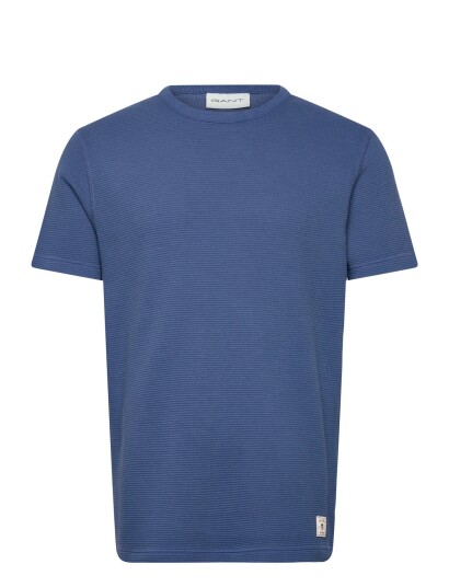 GANT Washed Waffle Ss Tshirt Blue XL