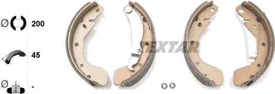 Bremsesko sett TEXTAR 91044900 Bremsesko sett TEXTAR 91044900