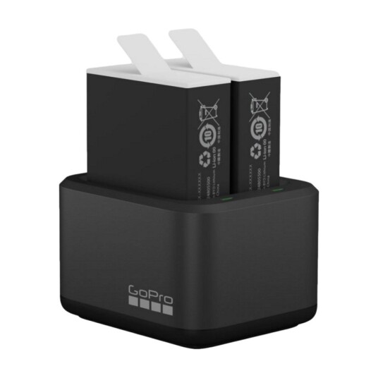 GoPro Dual Batterilader med 2 Enduro Batterier for HERO9/10/11