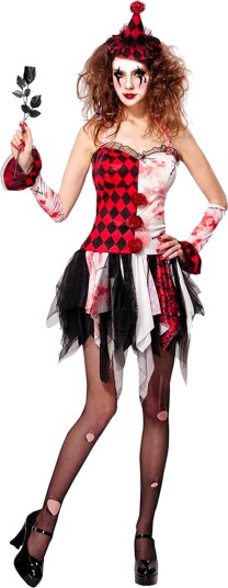 Widmann Harlequin Halloween Kostyme X-Small 07629