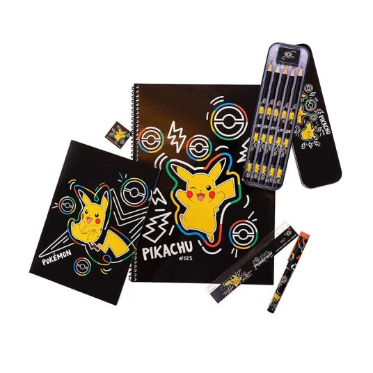 Pokémon Neon Skrivesett m/ A5 notatbok og skrivesaker Pokémon Neon Skrivesett m/ A5 notatbok og skrivesaker