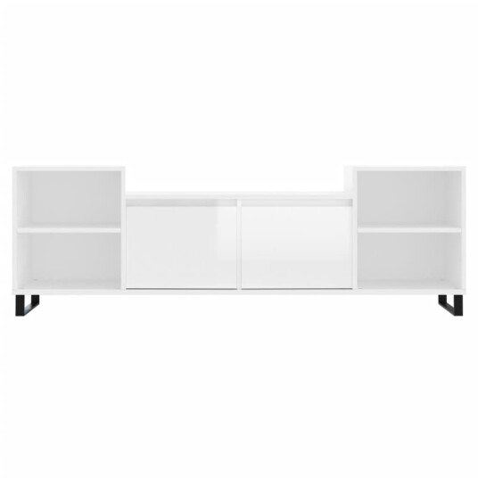 vidaXL TV-benk høyglans hvit 160x35x55 cm konstruert tre 8721012113893