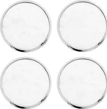 Hilke Collection Glassunderlag 10 cm Marmor Hvit/Forniklet Hilke Collection Glassunderlag 10 cm Marmor Hvit/Forniklet