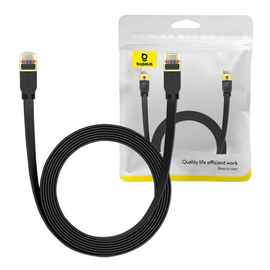 Cat 7 UTP Ethernet RJ45 Cable Flat 5 m black