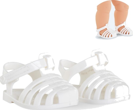 Corolle Mon Grand Poupon Hvite Sandaler Dukkeklær Passer 36 cm dukker fra 2 år Hvit