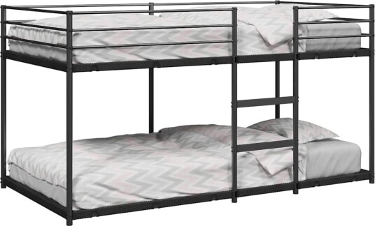  Køyeseng uten madrass svart 90x190 cm stål 8721158511980