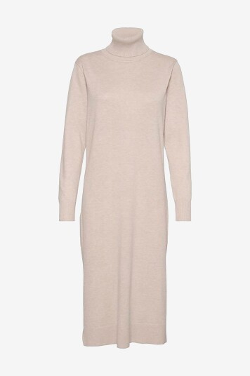 Saint Tropez - Kjole MilaSZ Roll Neck Long Dress - Beige