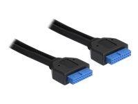 Delock USB 3.0 Pin Header - USB-kabel - 19-pins USB 3.0-plugg til 19-pins USB 3.0-plugg - 45 cm