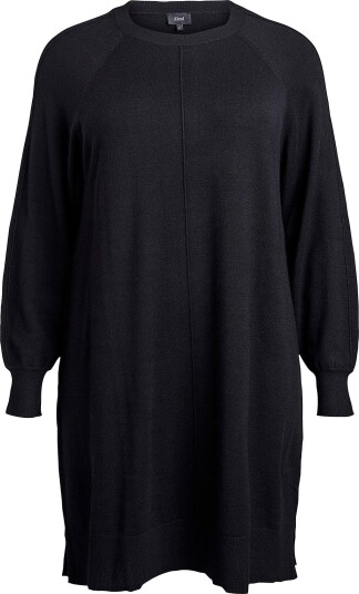Zizzi - Kjole Caella, L/S, Abk Dress - Svart