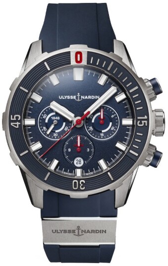 Ulysse Nardin Herreklokke 1503 170 3 93 Diver Blå/Titan Ø44 mm