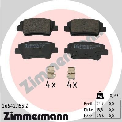 Bremseklosser ZIMMERMANN 26642.155.2 Bremseklosser ZIMMERMANN 26642.155.2