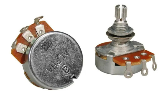 Alpha ALP250-A41 250K audio pot 10mm bushing,M8x0,75 thread