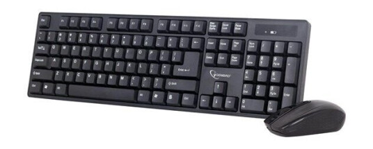 Gembird KBS-W-01 Trådløs Tastatur og Mussett Svart QWERTY Gembird KBS-W-01 Trådløs Tastatur og Mussett Svart QWERTY