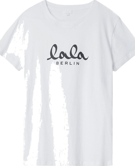 Lala Berlin T skjorte Cara Hvit m. Svart Lala Berlin Medium T skjorte