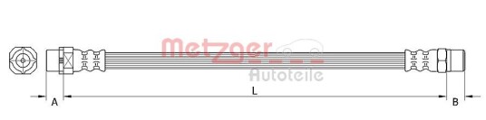 Bremseslange METZGER 4114081