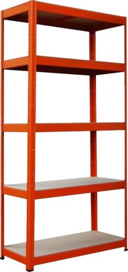 Metalkas R100 Stålreol, 180x90x40 cm, 5 hyller (100 kg pr. hylle)