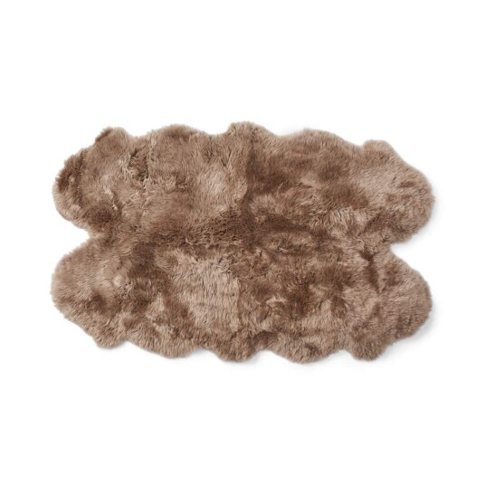 Nordic Sheep Merino saueskinn Lang ull 170x110 cm Lysebrun