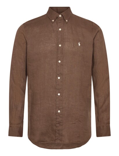 Polo Ralph Lauren Custom Fit Linen Shirt Brown S