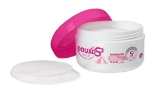 Douxo Calm Pads til hund og katt - 30 stk Fuktighetsgivende Rengjøringspads