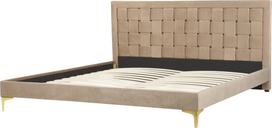 Seng med lamellramme Limoux Taupe 180x200 cm
