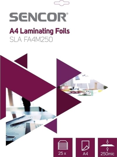 Sencor Sencor Sla Fa4m250 Lamineringfolie A4 250 Mic 25 Stk Sencor Sencor Sla Fa4m250 Lamineringfolie A4 250 Mic 25 Stk
