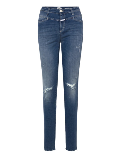 Closed Closed Women Skinny Pusher Long Jeans Mid Blue Blue 31