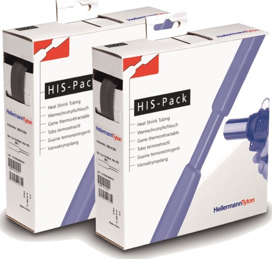 Hellermann Tyton Krympeslange His Pack 2:1, Svart 3,2/1,6 mm, 10 m