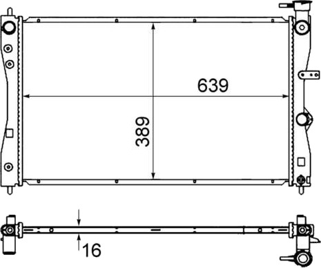 Radiator, motorkjøling MAHLE CR 858 000S