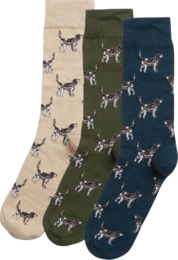 Barbour Barbour Pointer Dog Socks Gift Box Multi/patterned ONE SIZE