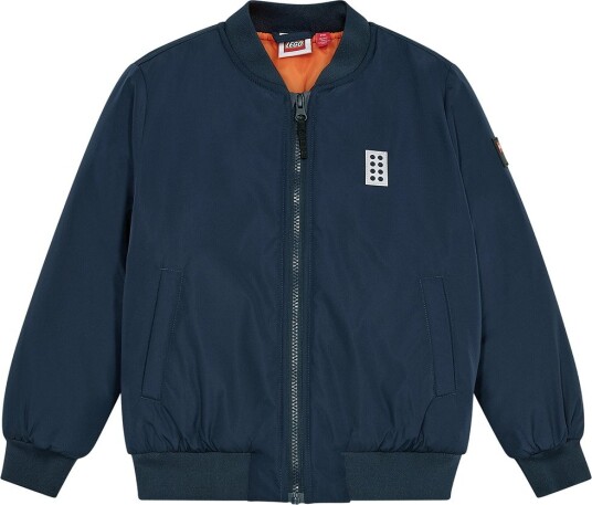LEGO® Wear Polstret Jakke LWJian 717 Navy LEGO® Wear 8 år 128 Dunjakke Marineblå Oransje