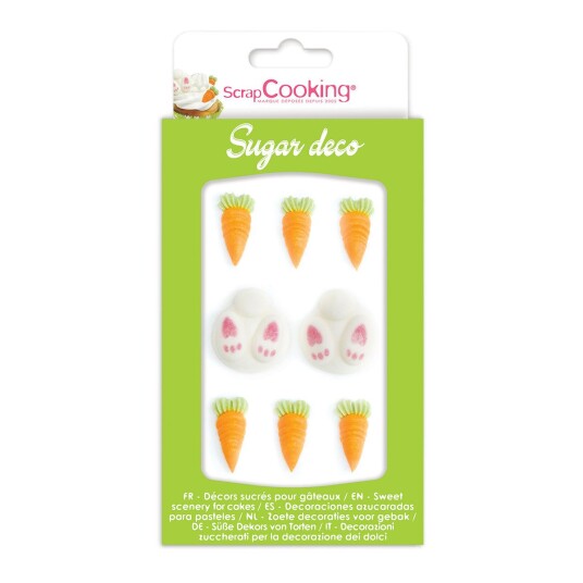 Scrapcooking Spiselig Kakepynt Kanin Og Gulrot Sett/8 Scrapcooking Spiselig Kakepynt Kanin Og Gulrot Sett/8