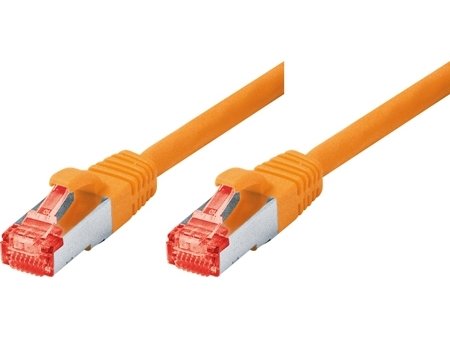 Patchkabel S-Stp (Pimf) Cat 6 Oransje 1,0 M Patchkabel Med Spesielt Smal Knekkbeskyttelse (71501A)