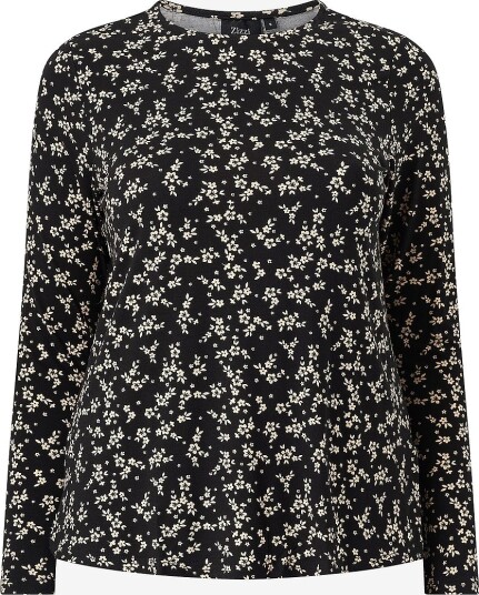 Zizzi Bluse Emina L/S Blouse Svart