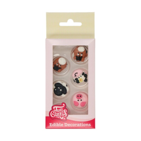 Funcakes Spiselig Kakepynt Gårdsdyr Pk/12 Funcakes Spiselig Kakepynt Gårdsdyr Pk/12
