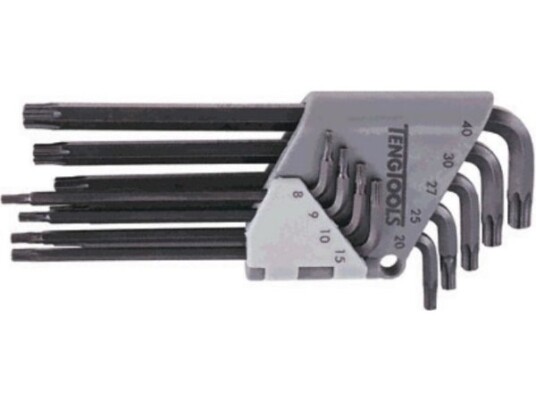 Teng Tools Torx L-nøkler m/hull - 9 stk. Teng Tools Torx L-nøkler m/hull - 9 stk.