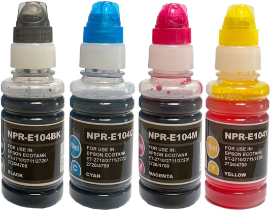 TB Blekkpatron Pakke No.104 Sort/CMY (4x70ml), erstatter Epson C13T00P640